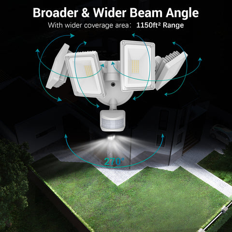 USTELLAR 100W Motion Sensor Security Light 2-Pack