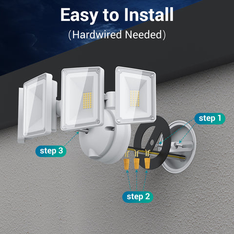 USTELLAR 100W Switch Controlled Security Light 2-Pack