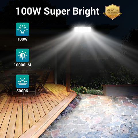 USTELLAR 100W Switch Controlled Security Light 2-Pack
