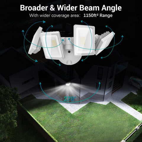 USTELLAR 100W Switch Controlled Security Light 2-Pack