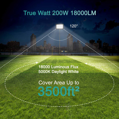 Ustellar 2 Pack 200W LED Flood Lights