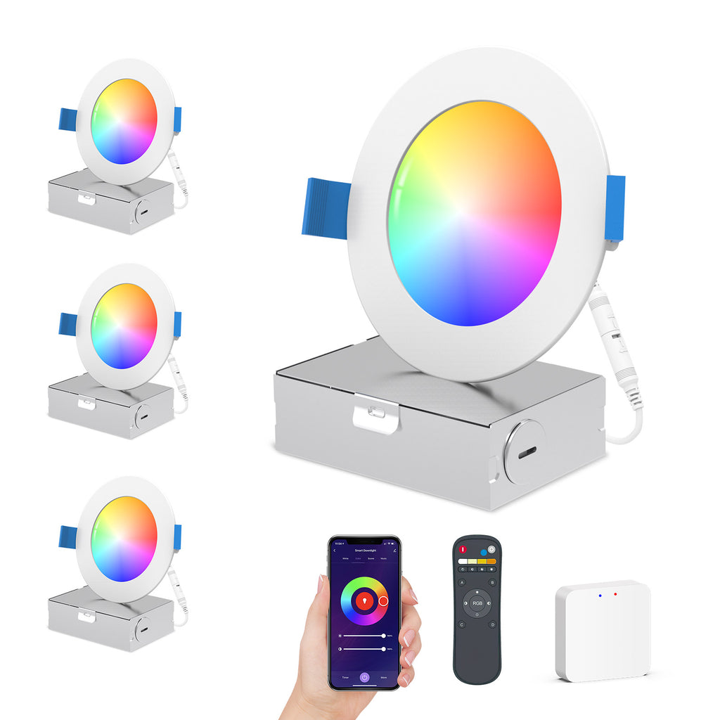 4 inch 10W Smart LED Recessed Lights 4 Pack