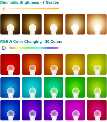 9W E26 RGBW Light Bulb