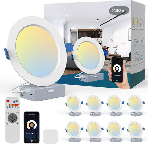 Ustellar 8pack 6 inch Led Recessed Lighting