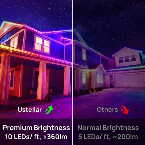 Ustellar Outdoor LED Color Changing RGB Strip Lights