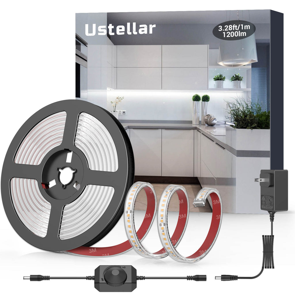 Ustellar Super Bright IP65 Waterproof White LED Light Strips