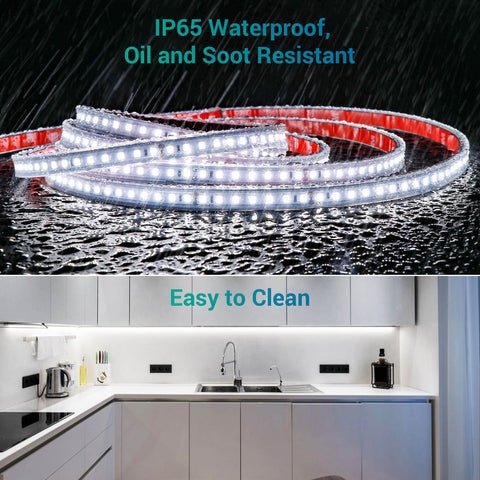 Ustellar Super Bright IP65 Waterproof White LED Light Strips